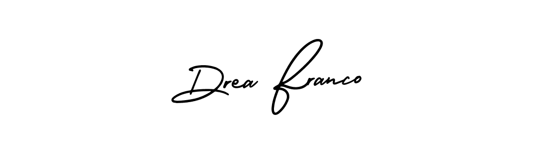 Make a beautiful signature design for name Drea Franco. With this signature (AmerikaSignatureDemo-Regular) style, you can create a handwritten signature for free. Drea Franco signature style 3 images and pictures png