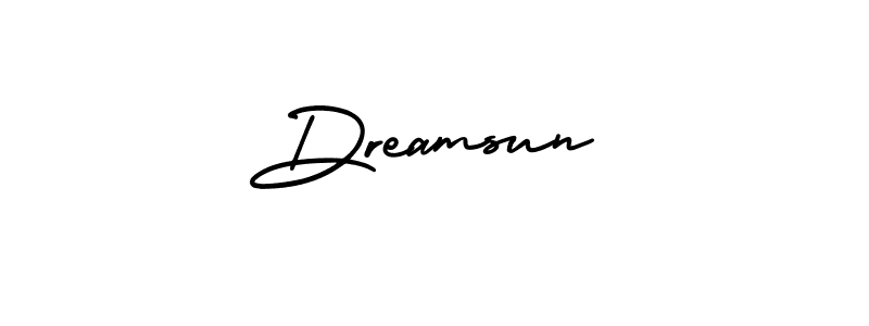 You should practise on your own different ways (AmerikaSignatureDemo-Regular) to write your name (Dreamsun) in signature. don't let someone else do it for you. Dreamsun signature style 3 images and pictures png