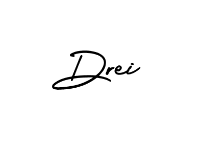 Use a signature maker to create a handwritten signature online. With this signature software, you can design (AmerikaSignatureDemo-Regular) your own signature for name Drei. Drei signature style 3 images and pictures png