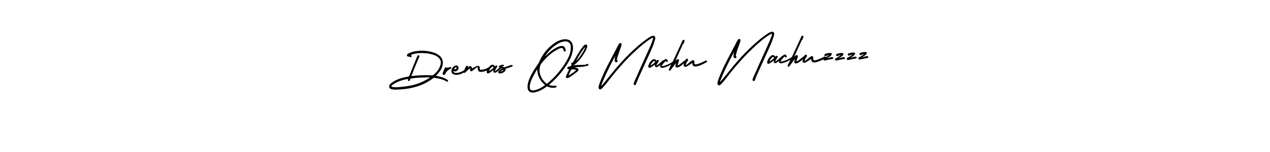 The best way (AmerikaSignatureDemo-Regular) to make a short signature is to pick only two or three words in your name. The name Dremas Of Nachu Nachuzzzz include a total of six letters. For converting this name. Dremas Of Nachu Nachuzzzz signature style 3 images and pictures png