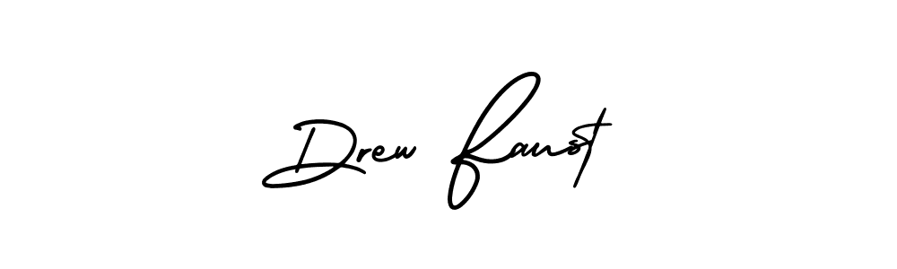 You should practise on your own different ways (AmerikaSignatureDemo-Regular) to write your name (Drew Faust) in signature. don't let someone else do it for you. Drew Faust signature style 3 images and pictures png