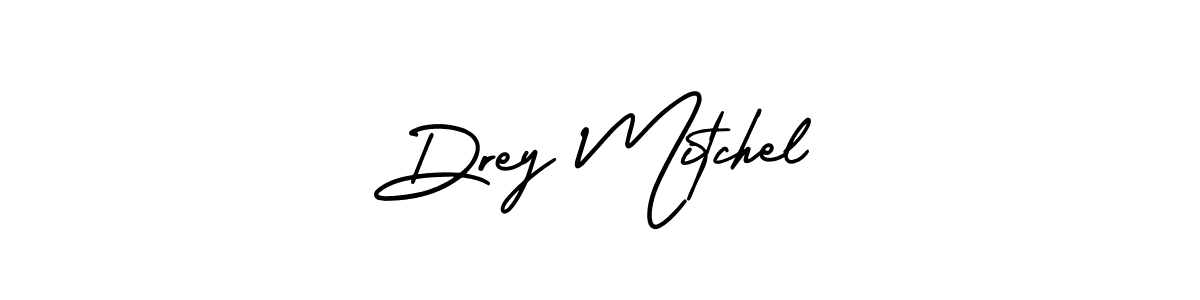 Drey Mitchel stylish signature style. Best Handwritten Sign (AmerikaSignatureDemo-Regular) for my name. Handwritten Signature Collection Ideas for my name Drey Mitchel. Drey Mitchel signature style 3 images and pictures png