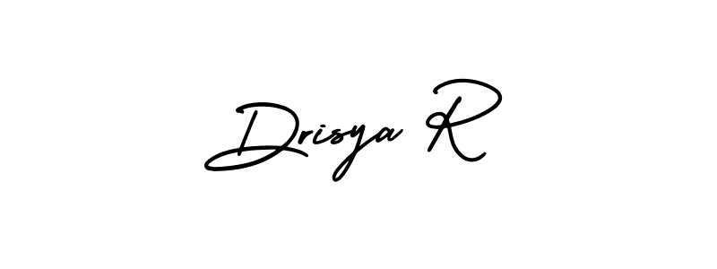 How to make Drisya R name signature. Use AmerikaSignatureDemo-Regular style for creating short signs online. This is the latest handwritten sign. Drisya R signature style 3 images and pictures png