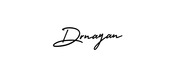 The best way (AmerikaSignatureDemo-Regular) to make a short signature is to pick only two or three words in your name. The name Drnayan include a total of six letters. For converting this name. Drnayan signature style 3 images and pictures png