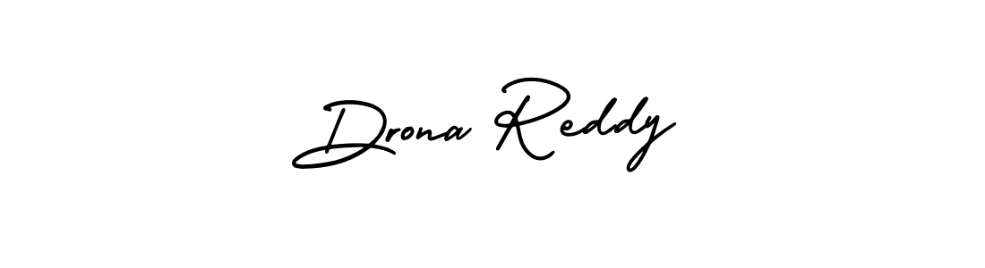 You should practise on your own different ways (AmerikaSignatureDemo-Regular) to write your name (Drona Reddy) in signature. don't let someone else do it for you. Drona Reddy signature style 3 images and pictures png