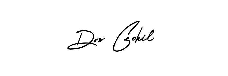 Use a signature maker to create a handwritten signature online. With this signature software, you can design (AmerikaSignatureDemo-Regular) your own signature for name Drs Gohil. Drs Gohil signature style 3 images and pictures png