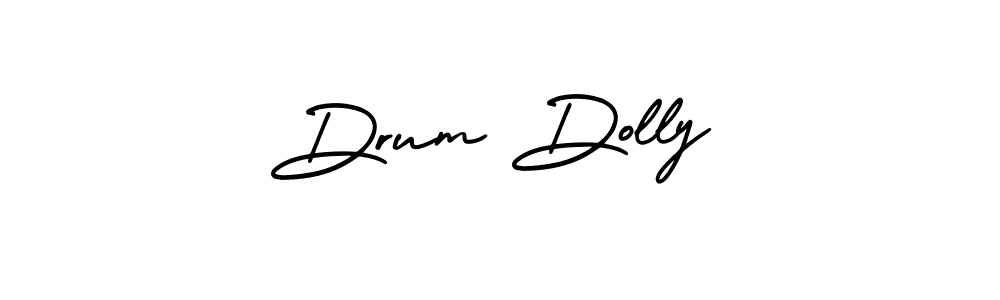 How to make Drum Dolly name signature. Use AmerikaSignatureDemo-Regular style for creating short signs online. This is the latest handwritten sign. Drum Dolly signature style 3 images and pictures png