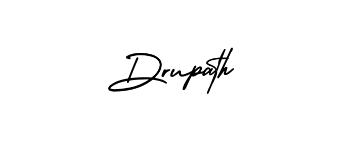 You should practise on your own different ways (AmerikaSignatureDemo-Regular) to write your name (Drupath) in signature. don't let someone else do it for you. Drupath signature style 3 images and pictures png