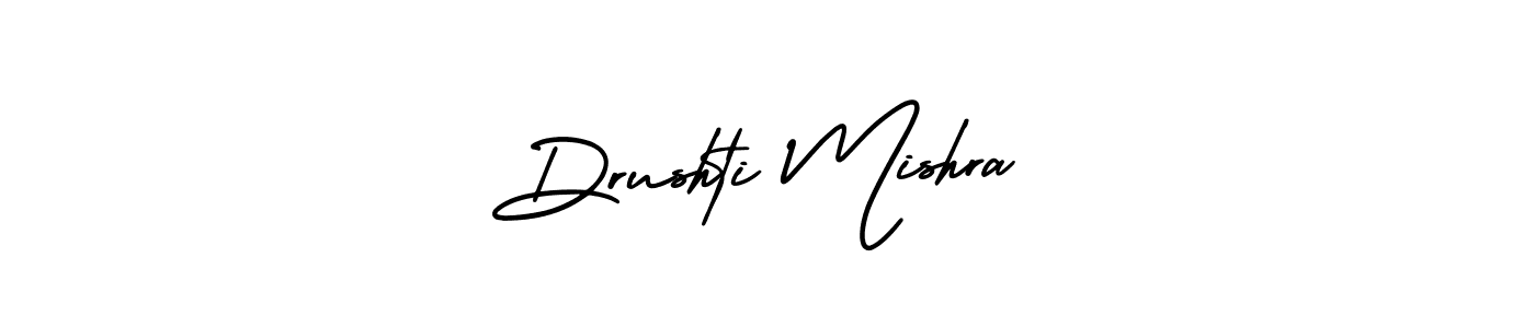 How to make Drushti Mishra name signature. Use AmerikaSignatureDemo-Regular style for creating short signs online. This is the latest handwritten sign. Drushti Mishra signature style 3 images and pictures png