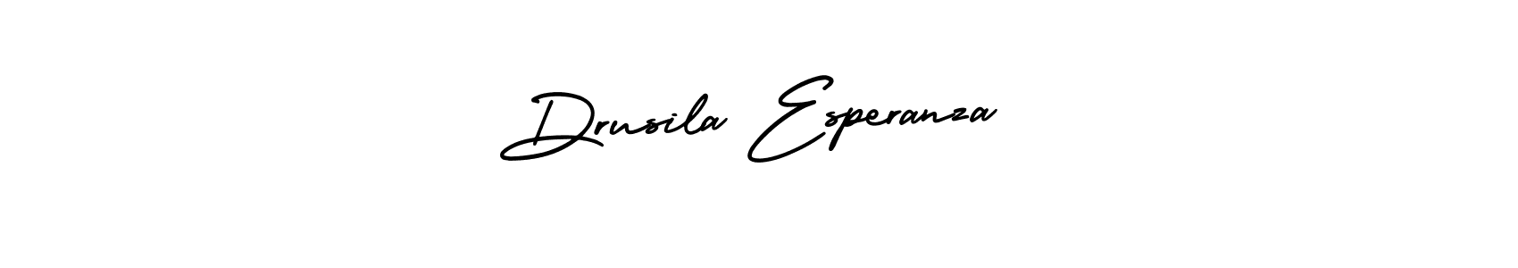 Make a short Drusila Esperanza signature style. Manage your documents anywhere anytime using AmerikaSignatureDemo-Regular. Create and add eSignatures, submit forms, share and send files easily. Drusila Esperanza signature style 3 images and pictures png