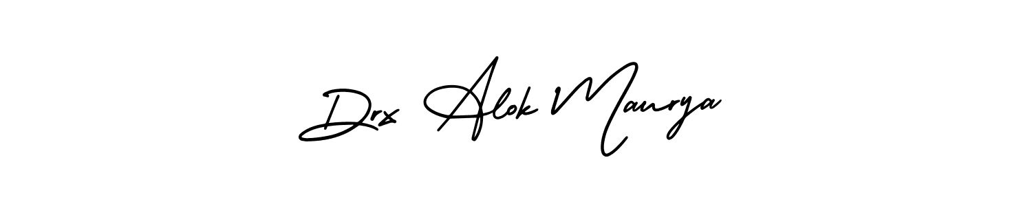 Drx Alok Maurya stylish signature style. Best Handwritten Sign (AmerikaSignatureDemo-Regular) for my name. Handwritten Signature Collection Ideas for my name Drx Alok Maurya. Drx Alok Maurya signature style 3 images and pictures png