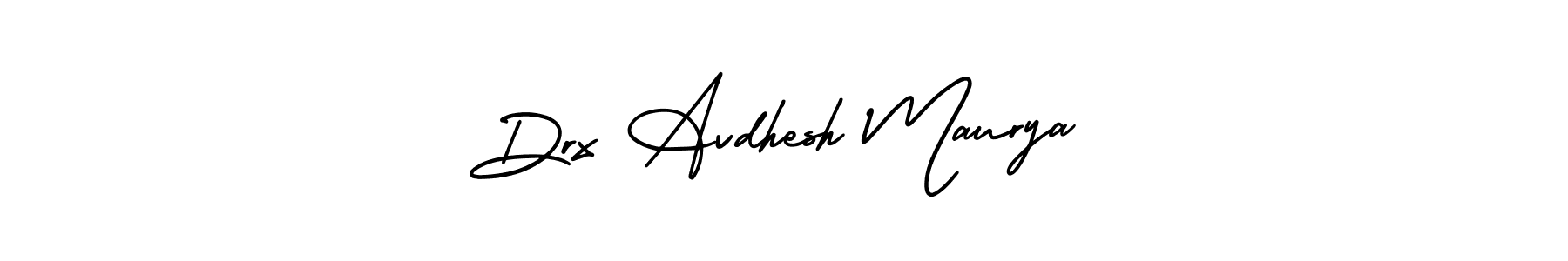 if you are searching for the best signature style for your name Drx Avdhesh Maurya. so please give up your signature search. here we have designed multiple signature styles  using AmerikaSignatureDemo-Regular. Drx Avdhesh Maurya signature style 3 images and pictures png