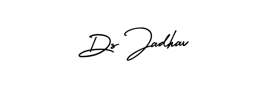 You should practise on your own different ways (AmerikaSignatureDemo-Regular) to write your name (Ds Jadhav) in signature. don't let someone else do it for you. Ds Jadhav signature style 3 images and pictures png