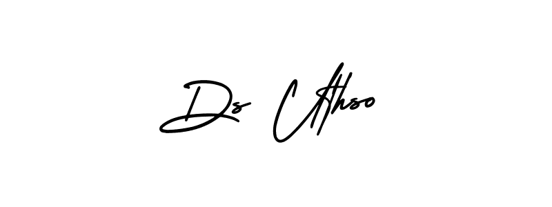 How to make Ds Uthso name signature. Use AmerikaSignatureDemo-Regular style for creating short signs online. This is the latest handwritten sign. Ds Uthso signature style 3 images and pictures png