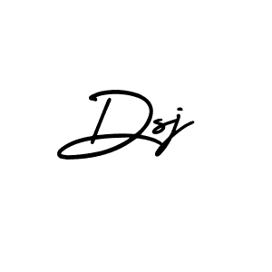 Make a beautiful signature design for name Dsj. With this signature (AmerikaSignatureDemo-Regular) style, you can create a handwritten signature for free. Dsj signature style 3 images and pictures png