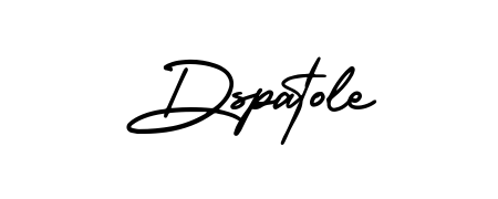 Try this chic Dspatole handwritten sign style. Using AmerikaSignatureDemo-Regular font elements, it gives your name a sleek, memorable identity. Dspatole signature style 3 images and pictures png