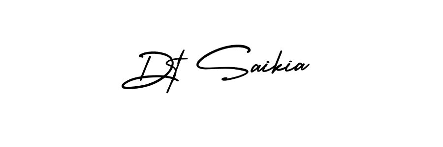 Make a beautiful signature design for name Dt Saikia. With this signature (AmerikaSignatureDemo-Regular) style, you can create a handwritten signature for free. Dt Saikia signature style 3 images and pictures png