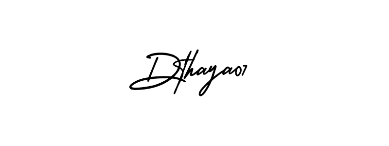 You should practise on your own different ways (AmerikaSignatureDemo-Regular) to write your name (Dthaya07) in signature. don't let someone else do it for you. Dthaya07 signature style 3 images and pictures png