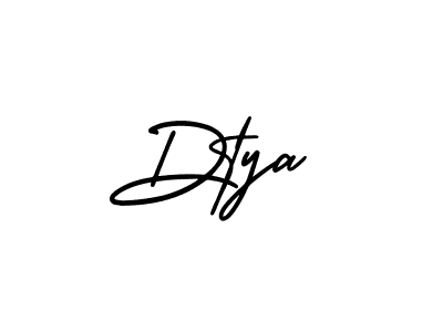 Create a beautiful signature design for name Dtya. With this signature (AmerikaSignatureDemo-Regular) fonts, you can make a handwritten signature for free. Dtya signature style 3 images and pictures png