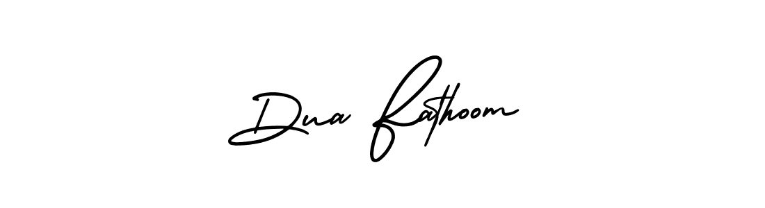 Design your own signature with our free online signature maker. With this signature software, you can create a handwritten (AmerikaSignatureDemo-Regular) signature for name Dua Fathoom. Dua Fathoom signature style 3 images and pictures png