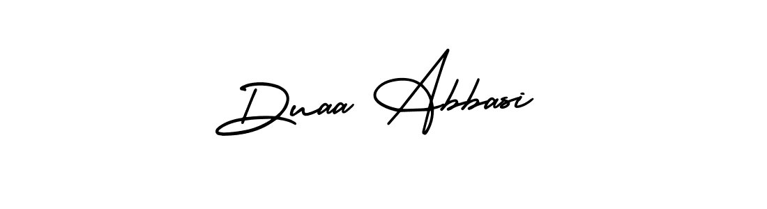 Duaa Abbasi stylish signature style. Best Handwritten Sign (AmerikaSignatureDemo-Regular) for my name. Handwritten Signature Collection Ideas for my name Duaa Abbasi. Duaa Abbasi signature style 3 images and pictures png