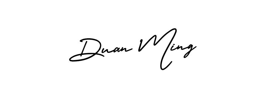 Duan Ming stylish signature style. Best Handwritten Sign (AmerikaSignatureDemo-Regular) for my name. Handwritten Signature Collection Ideas for my name Duan Ming. Duan Ming signature style 3 images and pictures png