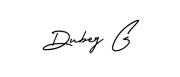 The best way (AmerikaSignatureDemo-Regular) to make a short signature is to pick only two or three words in your name. The name Dubey G include a total of six letters. For converting this name. Dubey G signature style 3 images and pictures png