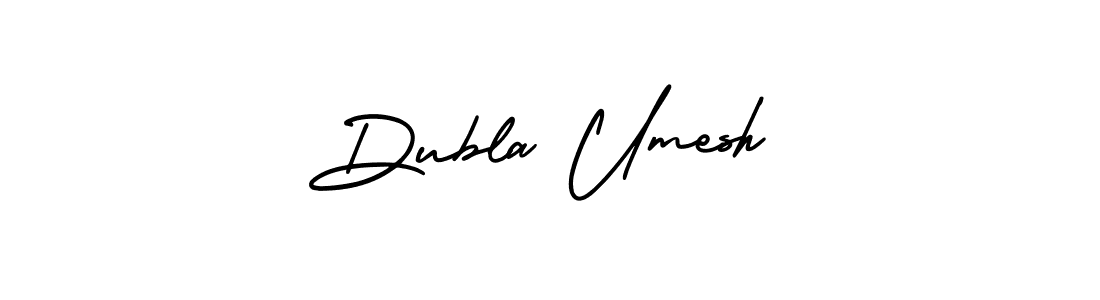 Create a beautiful signature design for name Dubla Umesh. With this signature (AmerikaSignatureDemo-Regular) fonts, you can make a handwritten signature for free. Dubla Umesh signature style 3 images and pictures png