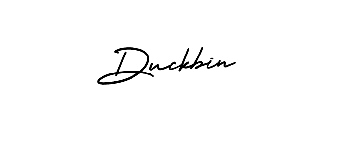 How to make Duckbin signature? AmerikaSignatureDemo-Regular is a professional autograph style. Create handwritten signature for Duckbin name. Duckbin signature style 3 images and pictures png