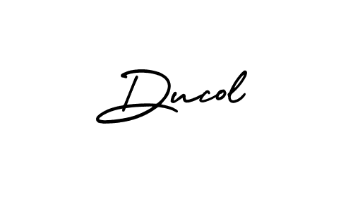 Design your own signature with our free online signature maker. With this signature software, you can create a handwritten (AmerikaSignatureDemo-Regular) signature for name Ducol. Ducol signature style 3 images and pictures png