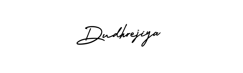 It looks lik you need a new signature style for name Dudhrejiya. Design unique handwritten (AmerikaSignatureDemo-Regular) signature with our free signature maker in just a few clicks. Dudhrejiya signature style 3 images and pictures png