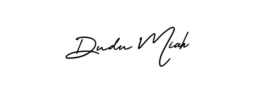 The best way (AmerikaSignatureDemo-Regular) to make a short signature is to pick only two or three words in your name. The name Dudu Miah include a total of six letters. For converting this name. Dudu Miah signature style 3 images and pictures png