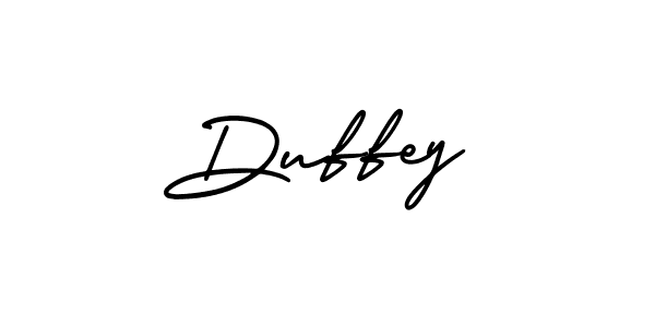 The best way (AmerikaSignatureDemo-Regular) to make a short signature is to pick only two or three words in your name. The name Duffey include a total of six letters. For converting this name. Duffey signature style 3 images and pictures png