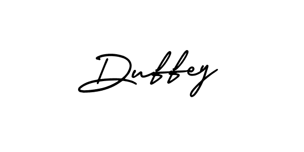 The best way (AmerikaSignatureDemo-Regular) to make a short signature is to pick only two or three words in your name. The name Duffey include a total of six letters. For converting this name. Duffey signature style 3 images and pictures png