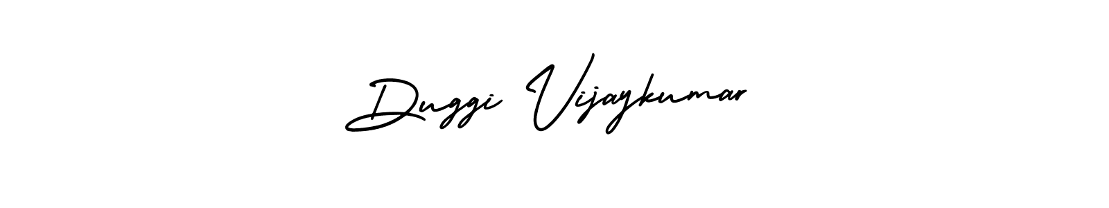 This is the best signature style for the Duggi Vijaykumar name. Also you like these signature font (AmerikaSignatureDemo-Regular). Mix name signature. Duggi Vijaykumar signature style 3 images and pictures png