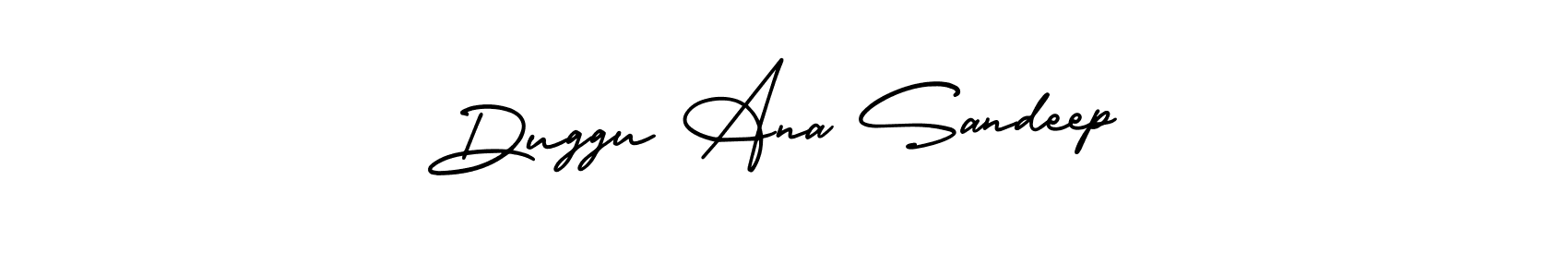 Duggu Ana Sandeep stylish signature style. Best Handwritten Sign (AmerikaSignatureDemo-Regular) for my name. Handwritten Signature Collection Ideas for my name Duggu Ana Sandeep. Duggu Ana Sandeep signature style 3 images and pictures png