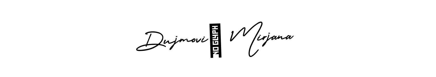 Make a beautiful signature design for name Dujmović Mirjana. With this signature (AmerikaSignatureDemo-Regular) style, you can create a handwritten signature for free. Dujmović Mirjana signature style 3 images and pictures png