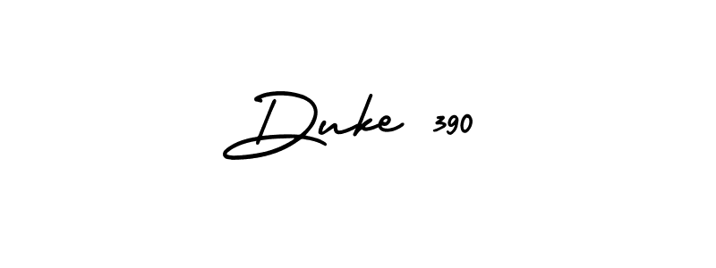 You should practise on your own different ways (AmerikaSignatureDemo-Regular) to write your name (Duke 390) in signature. don't let someone else do it for you. Duke 390 signature style 3 images and pictures png