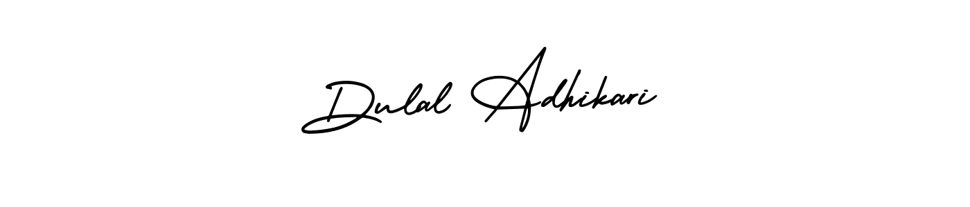 It looks lik you need a new signature style for name Dulal Adhikari. Design unique handwritten (AmerikaSignatureDemo-Regular) signature with our free signature maker in just a few clicks. Dulal Adhikari signature style 3 images and pictures png