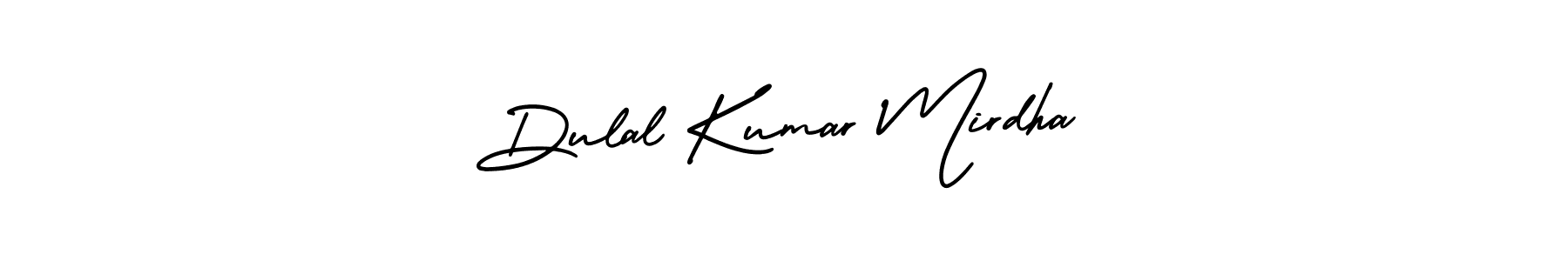 How to make Dulal Kumar Mirdha name signature. Use AmerikaSignatureDemo-Regular style for creating short signs online. This is the latest handwritten sign. Dulal Kumar Mirdha signature style 3 images and pictures png