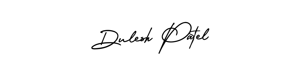 AmerikaSignatureDemo-Regular is a professional signature style that is perfect for those who want to add a touch of class to their signature. It is also a great choice for those who want to make their signature more unique. Get Dulesh Patel name to fancy signature for free. Dulesh Patel signature style 3 images and pictures png