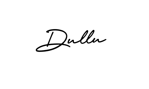 How to make Dullu name signature. Use AmerikaSignatureDemo-Regular style for creating short signs online. This is the latest handwritten sign. Dullu signature style 3 images and pictures png