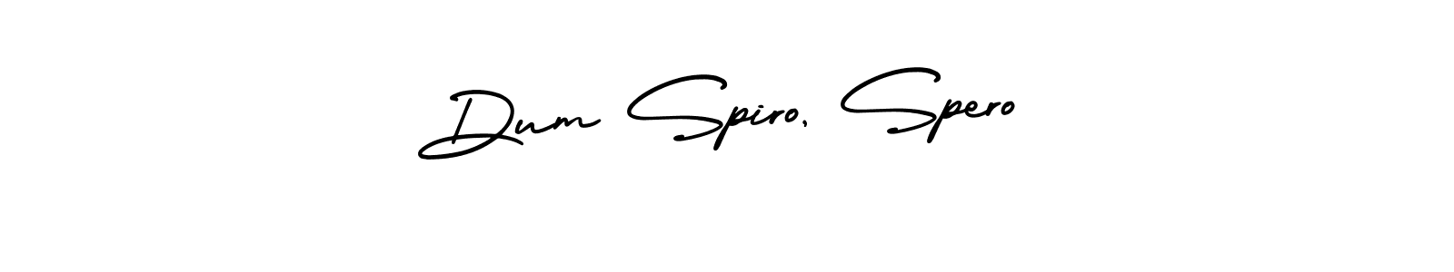 It looks lik you need a new signature style for name Dum Spiro, Spero. Design unique handwritten (AmerikaSignatureDemo-Regular) signature with our free signature maker in just a few clicks. Dum Spiro, Spero signature style 3 images and pictures png