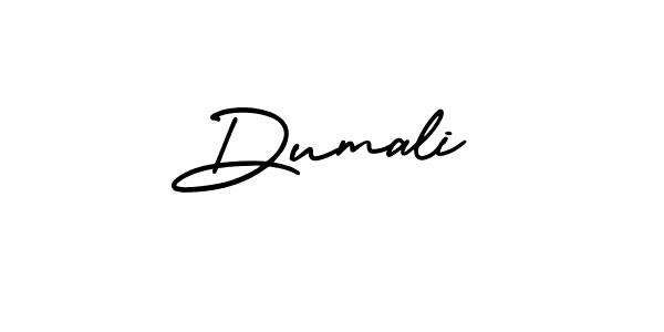 How to make Dumali name signature. Use AmerikaSignatureDemo-Regular style for creating short signs online. This is the latest handwritten sign. Dumali signature style 3 images and pictures png