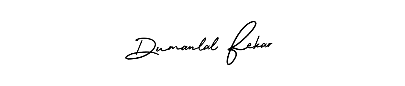 It looks lik you need a new signature style for name Dumanlal Fekar. Design unique handwritten (AmerikaSignatureDemo-Regular) signature with our free signature maker in just a few clicks. Dumanlal Fekar signature style 3 images and pictures png