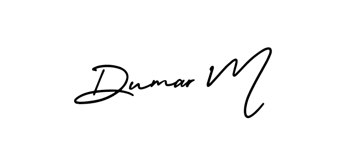 It looks lik you need a new signature style for name Dumar M. Design unique handwritten (AmerikaSignatureDemo-Regular) signature with our free signature maker in just a few clicks. Dumar M signature style 3 images and pictures png