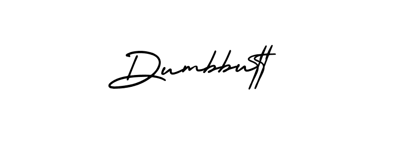 How to make Dumbbutt signature? AmerikaSignatureDemo-Regular is a professional autograph style. Create handwritten signature for Dumbbutt name. Dumbbutt signature style 3 images and pictures png