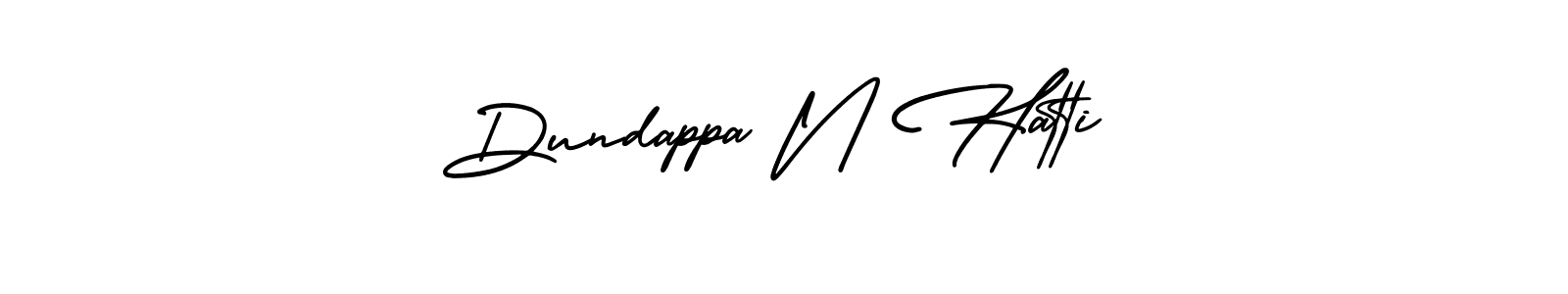 You should practise on your own different ways (AmerikaSignatureDemo-Regular) to write your name (Dundappa N Hatti) in signature. don't let someone else do it for you. Dundappa N Hatti signature style 3 images and pictures png