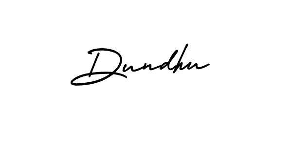 You should practise on your own different ways (AmerikaSignatureDemo-Regular) to write your name (Dundhu) in signature. don't let someone else do it for you. Dundhu signature style 3 images and pictures png
