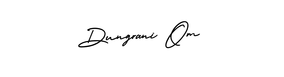 Use a signature maker to create a handwritten signature online. With this signature software, you can design (AmerikaSignatureDemo-Regular) your own signature for name Dungrani Om. Dungrani Om signature style 3 images and pictures png